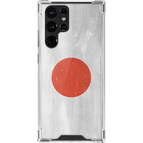 Japanese Flag Distressed Galaxy S22 Ultra Clear Case